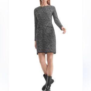 Marc Cain Black and White Long Sleeve Dress